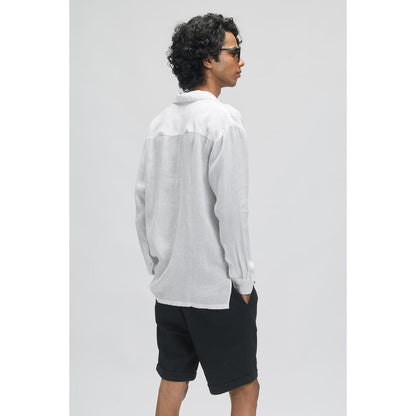 TERRA LUNA Pegasus White Casual Shirt