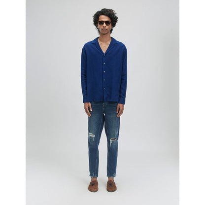 TERRA LUNA Pegasus Blue Casual Shirt