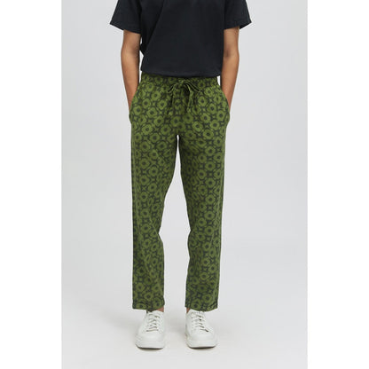 TERRA LUNA Idle Mega Moon Bloom Trousers - Olive