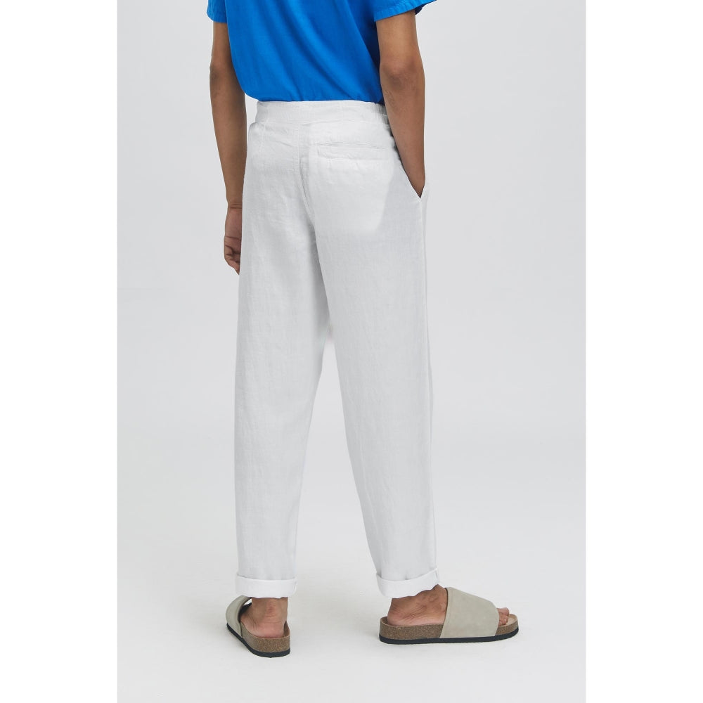 TERRA LUNA Nash White Trousers