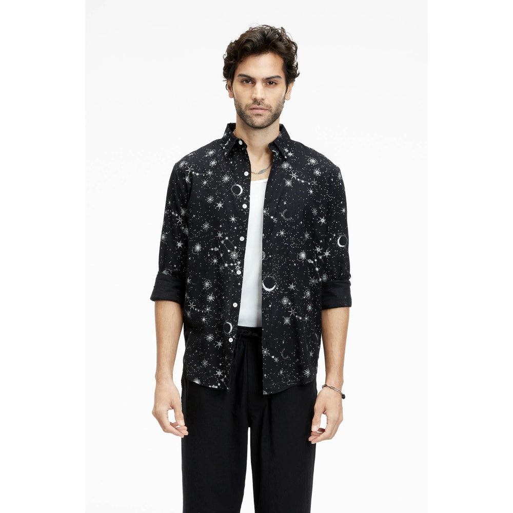 Terra Luna Dante Eco Foil Sparkle Black Shirt