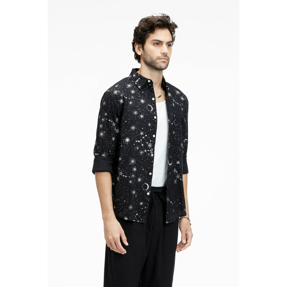 Terra Luna Dante Eco Foil Sparkle Black Shirt