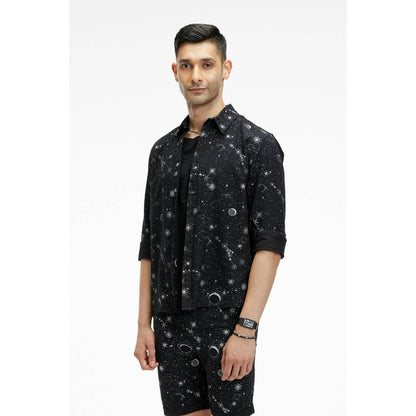 Terra Luna Zouk Eco Foil Sparkle Black Shirt