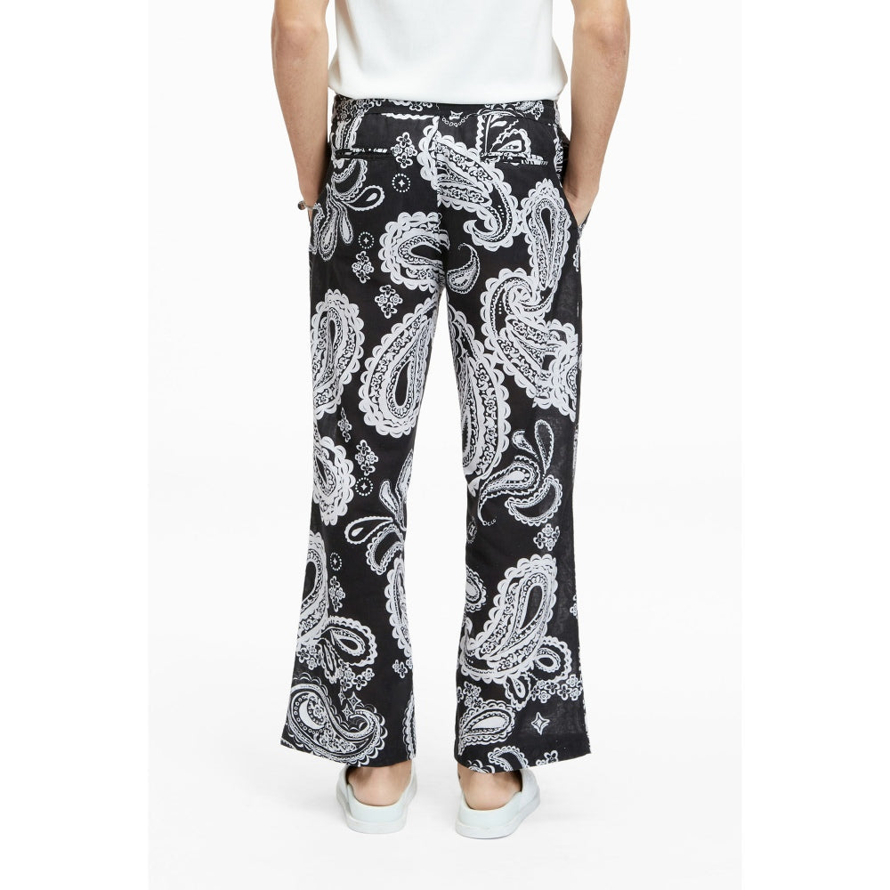 TERRA LUNA Tao Noir Paisley Trouser
