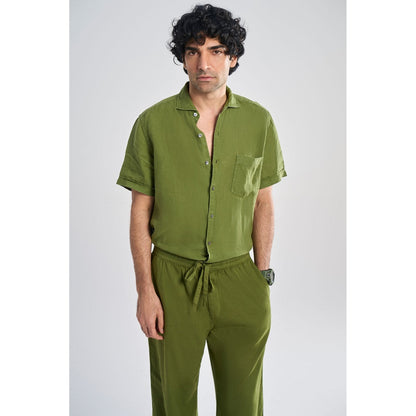 TERRA LUNA Green Tao Casual Trousers