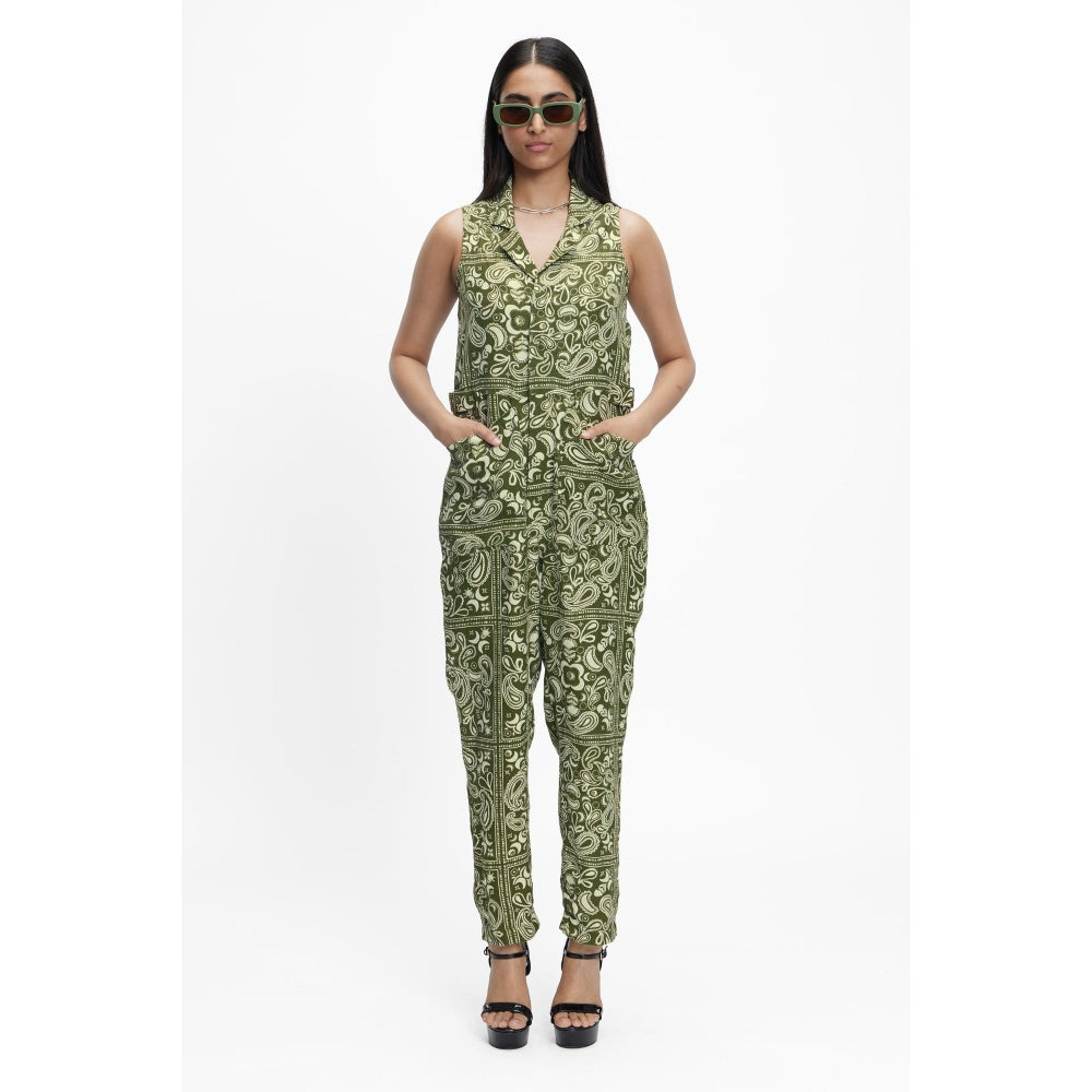 TERRA LUNA Women's Elara 100% Linen Jumpsuit