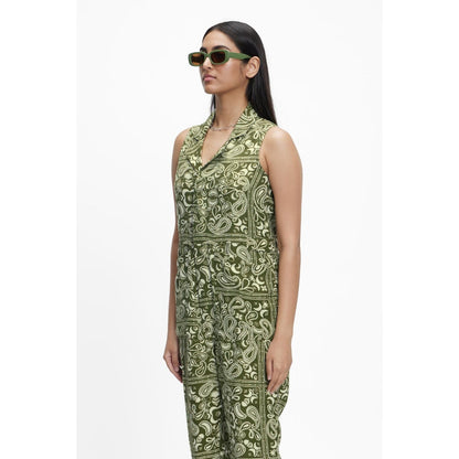 TERRA LUNA Women's Elara 100% Linen Jumpsuit