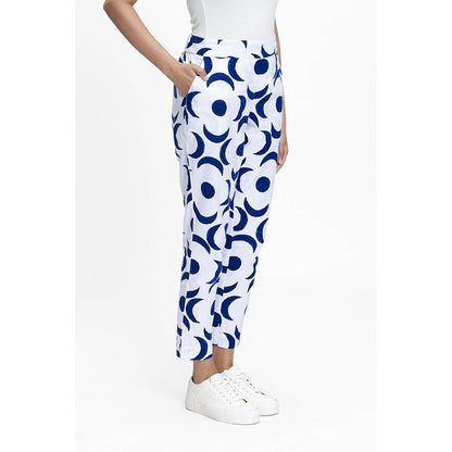 TERRA LUNA White Printed Doda Pant