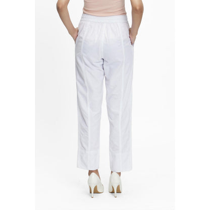 TERRA LUNA White Solid/Plain Naipan Pant