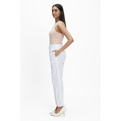 TERRA LUNA White Solid/Plain Naipan Pant