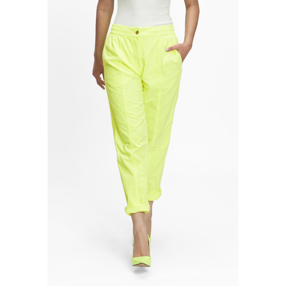 TERRA LUNA Yellow Solid/Plain Naipan Pant