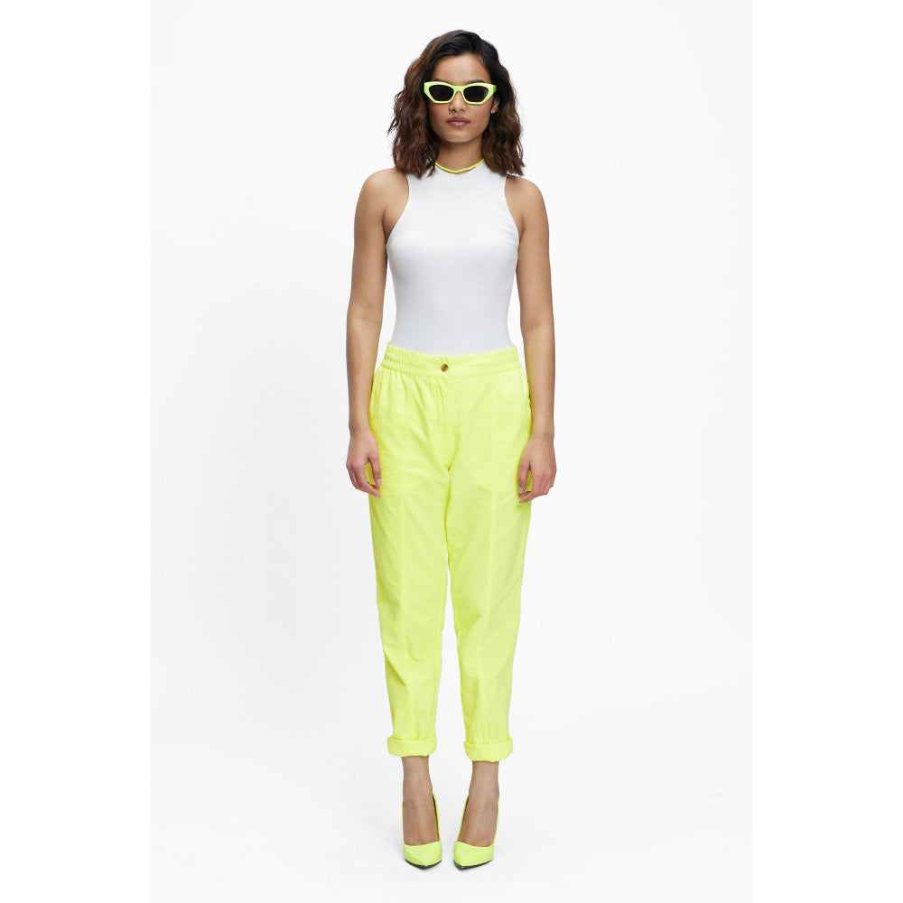 TERRA LUNA Yellow Solid/Plain Naipan Pant
