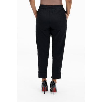 TERRA LUNA Black Solid/Plain Naipan Pant