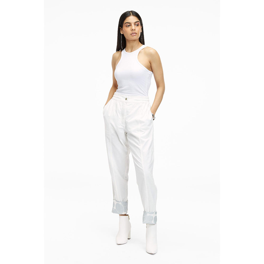 TERRA LUNA Yellow Printed Naipan Pant
