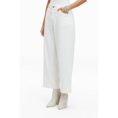 TERRA LUNA White Solid/Plain Avalon Pant