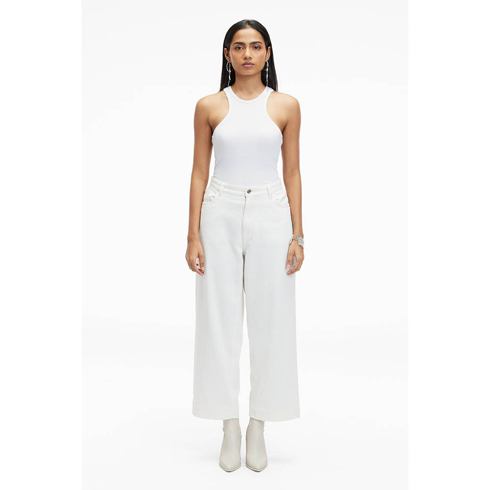 TERRA LUNA White Solid/Plain Avalon Pant