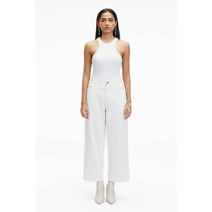 TERRA LUNA White Solid/Plain Avalon Pant