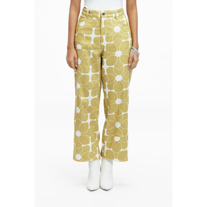 TERRA LUNA Gold Printed Avalon Pant