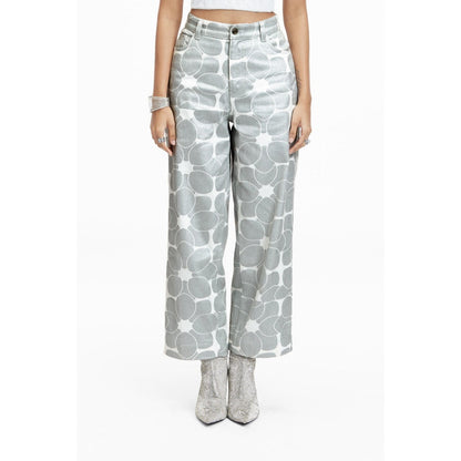 TERRA LUNA Grey Printed Avalon Pant