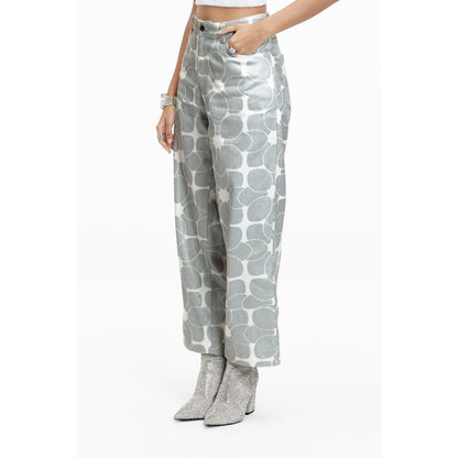 TERRA LUNA Grey Printed Avalon Pant