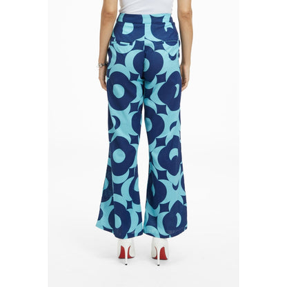 TERRA LUNA Blue Printed Nova Pant