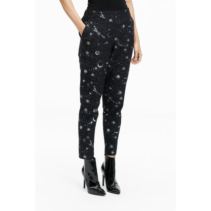 TERRA LUNA Black Printed Doda Pant
