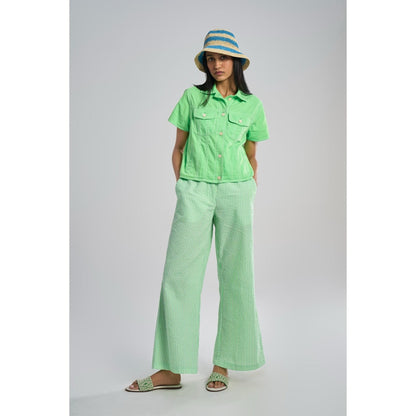TERRA LUNA Green Stripes Nova Pant