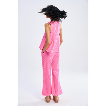 TERRA LUNA Pink Printed Nova Pant