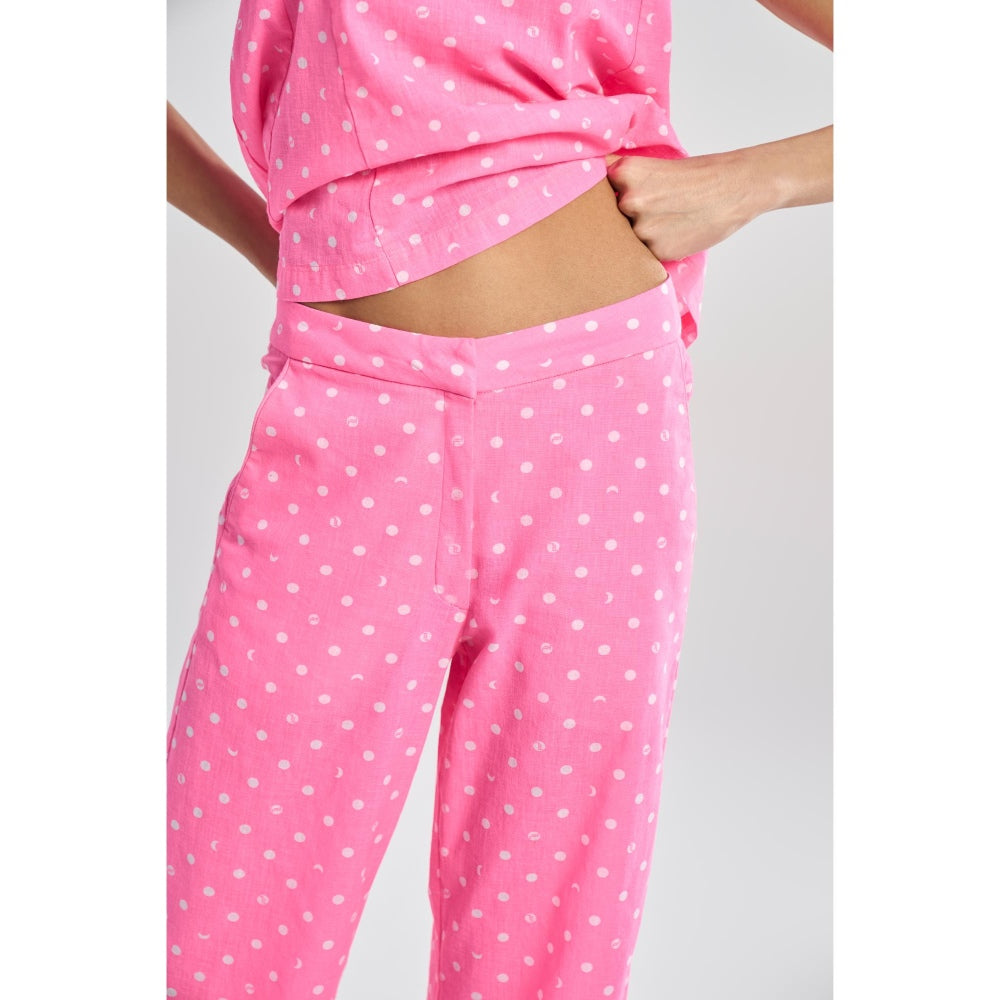 TERRA LUNA Pink Printed Nova Pant
