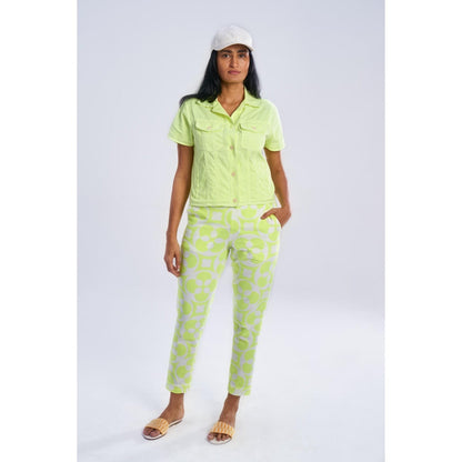 TERRA LUNA Yellow Printed Doda Pant