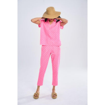 TERRA LUNA Pink Printed Doda Pant
