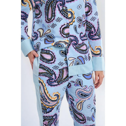 TERRA LUNA Blue Printed Jolo Pant