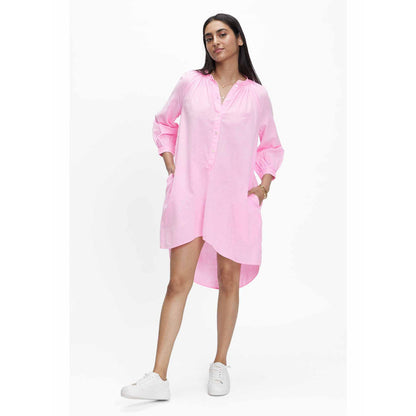 TERRA LUNA Nikoi Pink Solid Dress