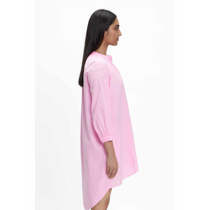 TERRA LUNA Nikoi Pink Solid Dress