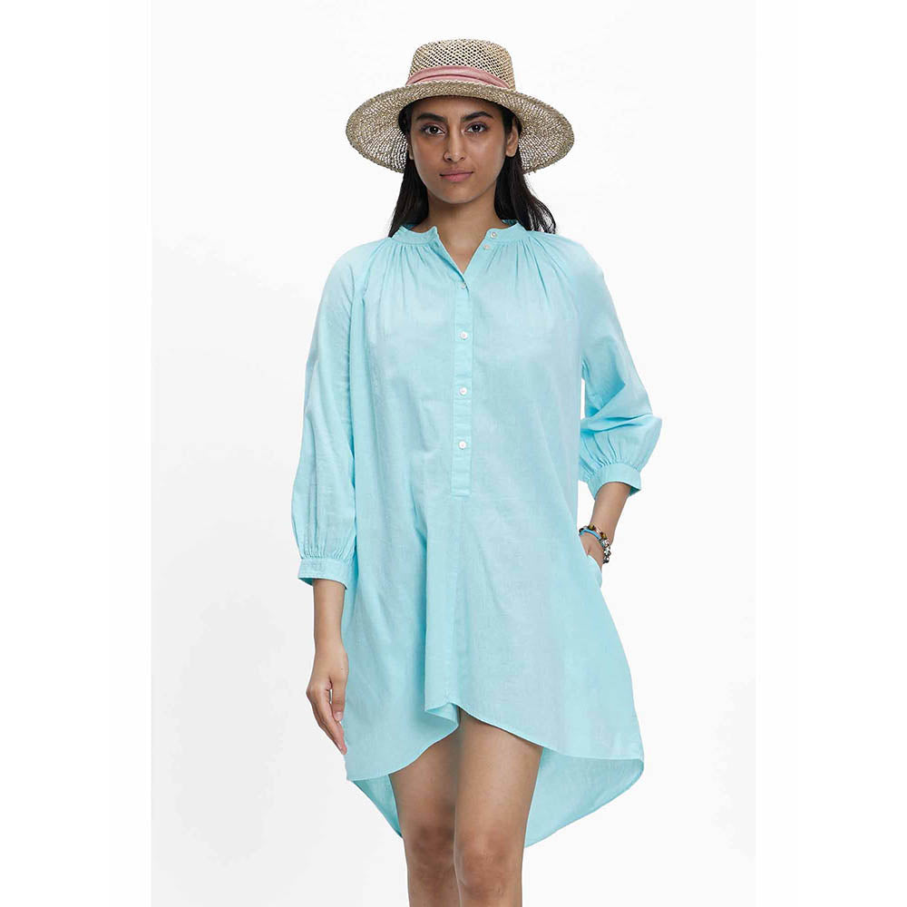 TERRA LUNA Nikoi Blue Solid Dress