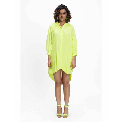 TERRA LUNA Nikoi Yellow Solid Dress
