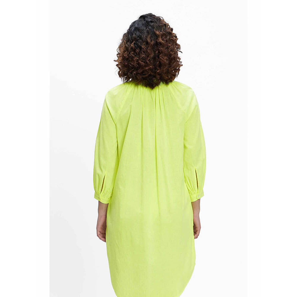 TERRA LUNA Nikoi Yellow Solid Dress
