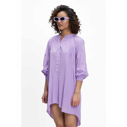 TERRA LUNA Nikoi Purple Solid Dress