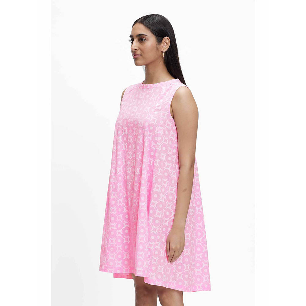 TERRA LUNA Polaris Pink Printed Dress