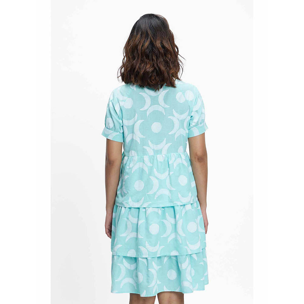 TERRA LUNA Eden Blue Printed Dress