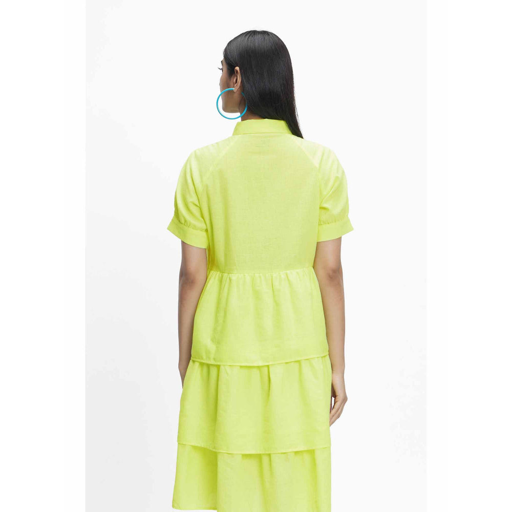 TERRA LUNA Eden Yellow Solid Dress