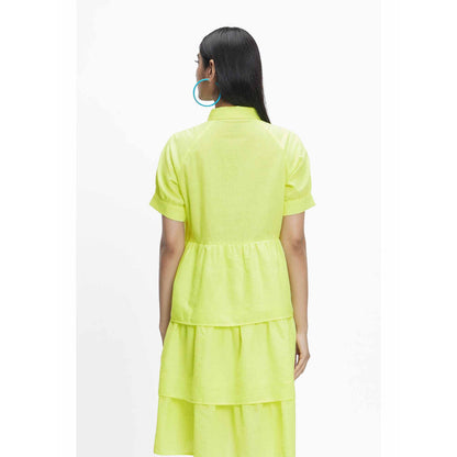 TERRA LUNA Eden Yellow Solid Dress