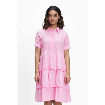 TERRA LUNA Eden Pink Solid Dress