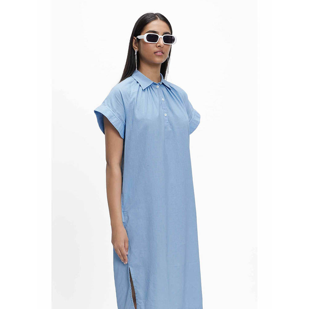TERRA LUNA Leela Blue Solid Dress