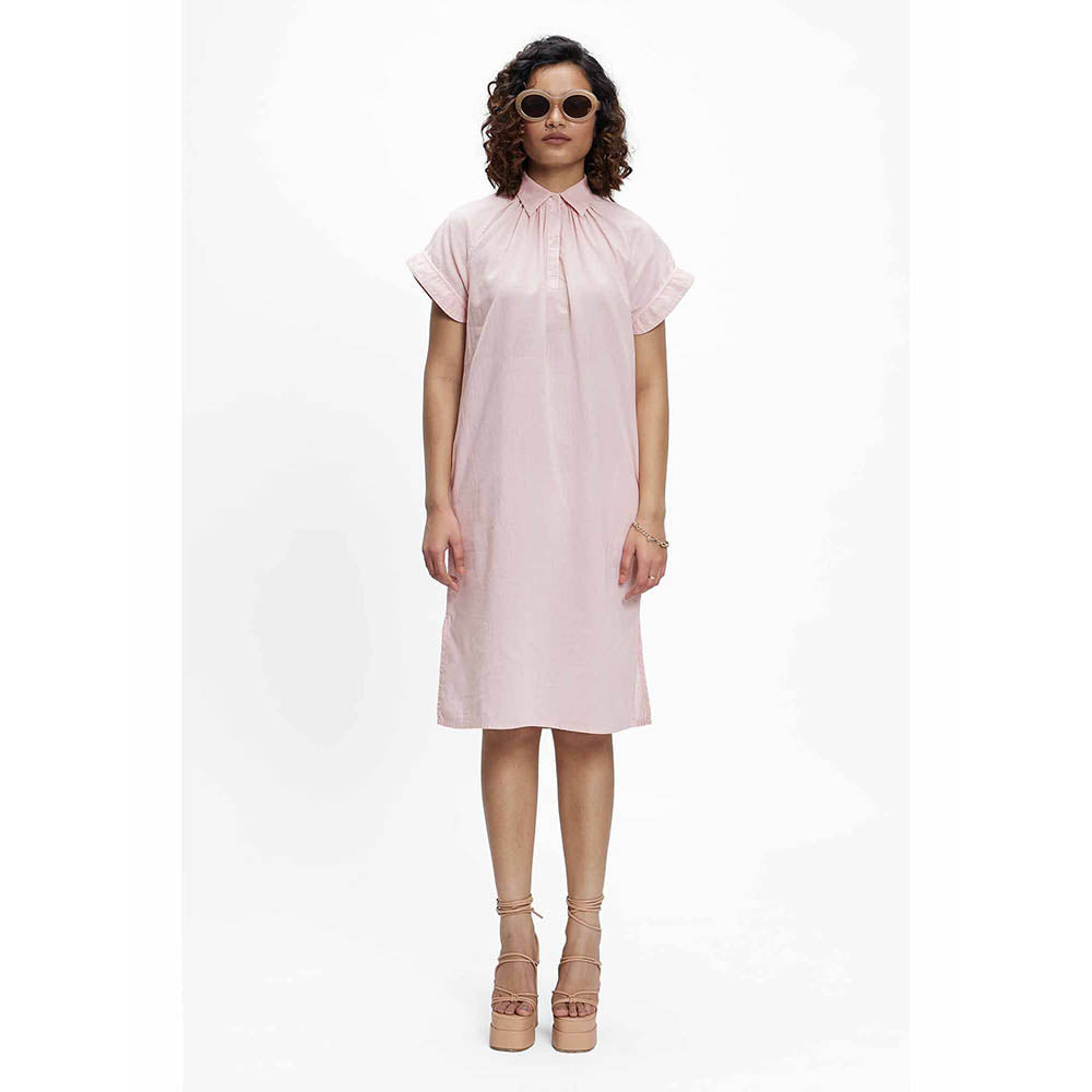 TERRA LUNA Leela Pink Solid Dress
