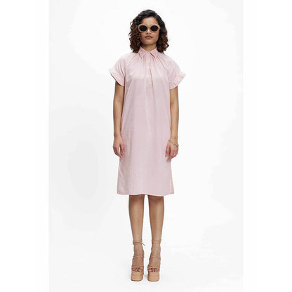TERRA LUNA Leela Pink Solid Dress