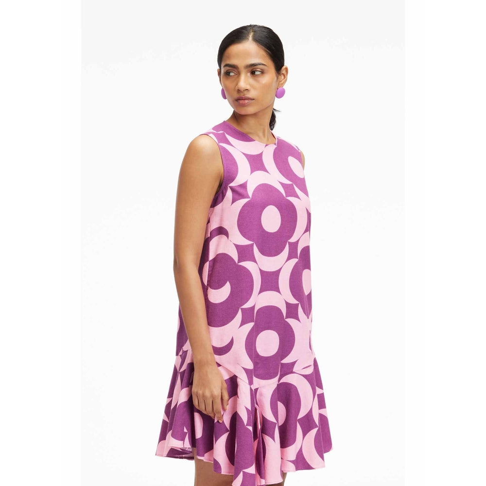 TERRA LUNA Liv Pink Printed Dress