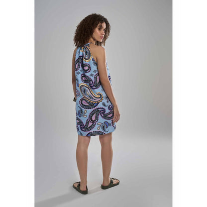 TERRA LUNA Saba Blue Paisley Dress