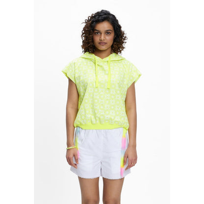 TERRA LUNA Sadet Yellow Printed Hoodie