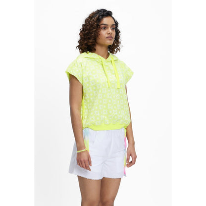 TERRA LUNA Sadet Yellow Printed Hoodie